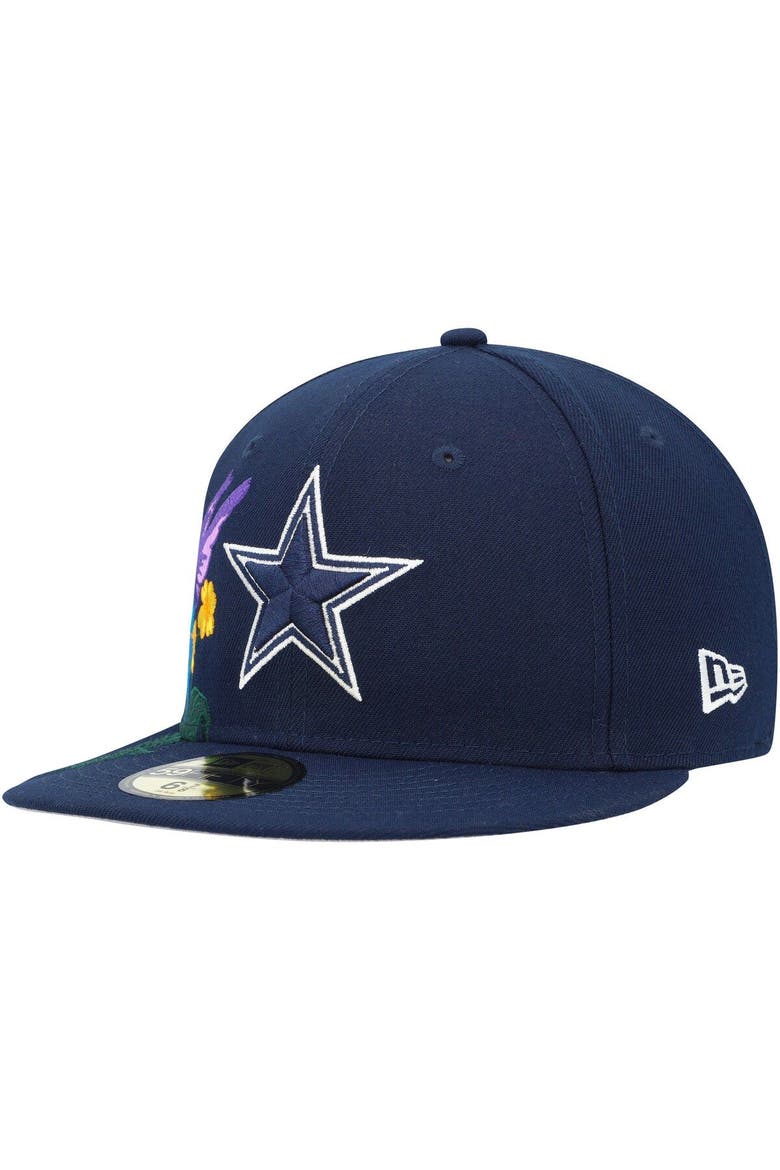Men's New Era  Navy Dallas Cowboys Blooming 59FIFTY Fitted Hat, Alternate, color, Navy