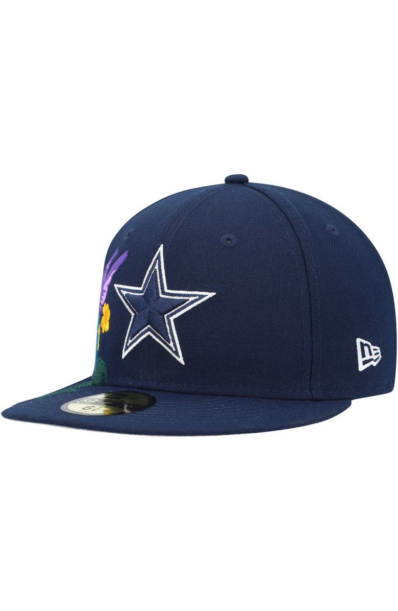 New Era Men's New Era Navy Dallas Cowboys Blooming 59FIFTY Fitted Hat, Alternate, color,