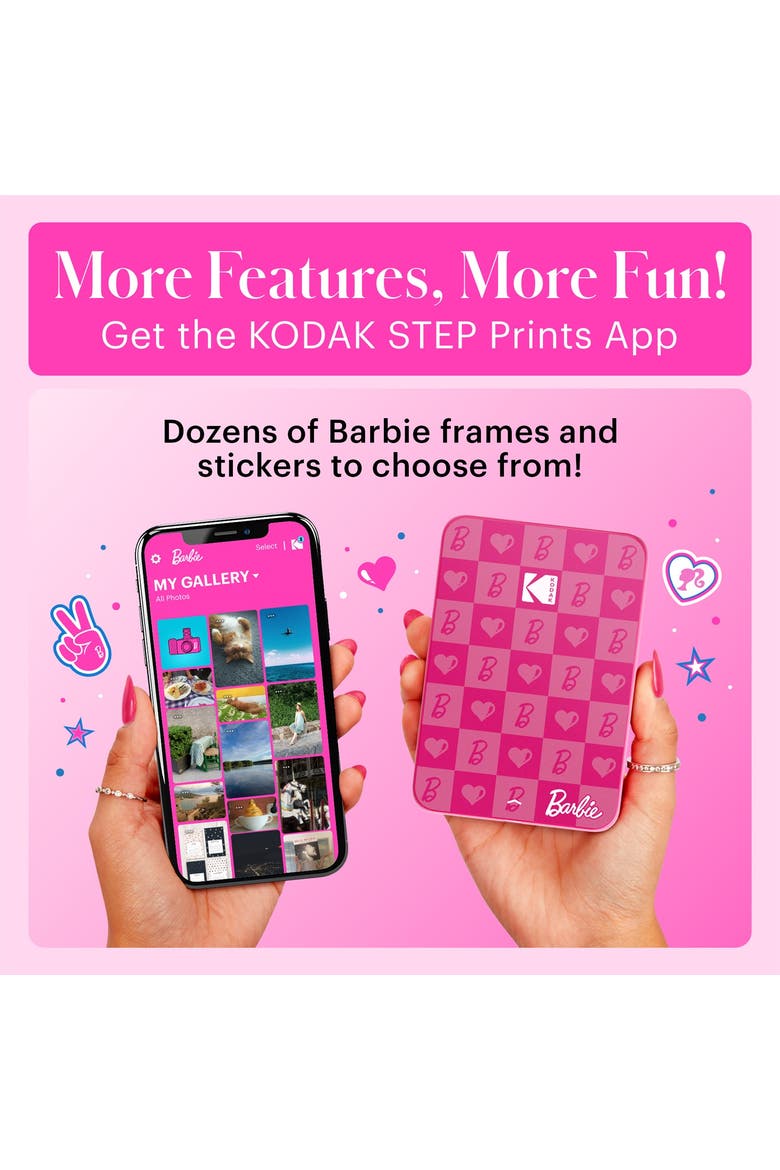 Step Slim Wireless Instant Portable Photo Printer, 2x3 Full Color Portable Printer, Alternate, color, Pink