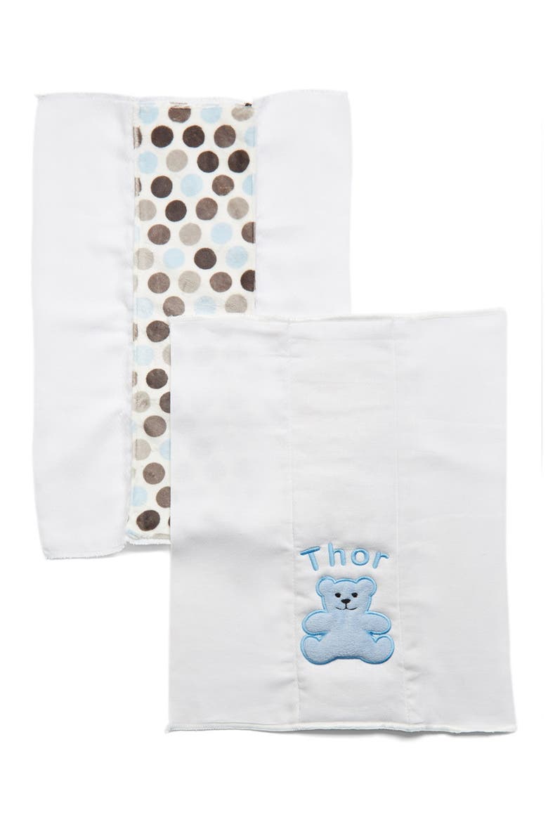 Personalized Burp Cloths, Main, color, BLUE DOT
