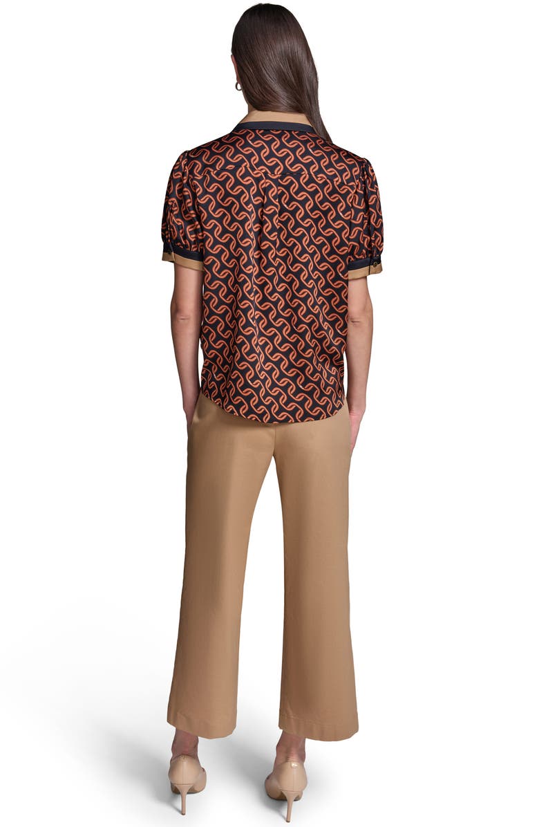 KARL LAGERFELD PARIS Print Crossover Button Top, Alternate, color,