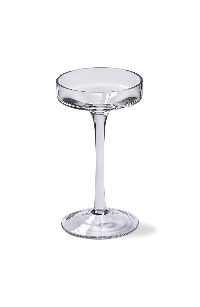 tag Paloma Pulled Clear Glass Stem Pillar Candle Holder Small, Main, color, White