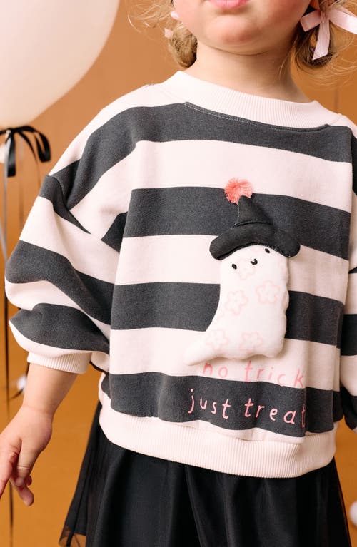 Next Kids' Halloween Appliqué Mixed Media Sweatshirt Dress In Blue
