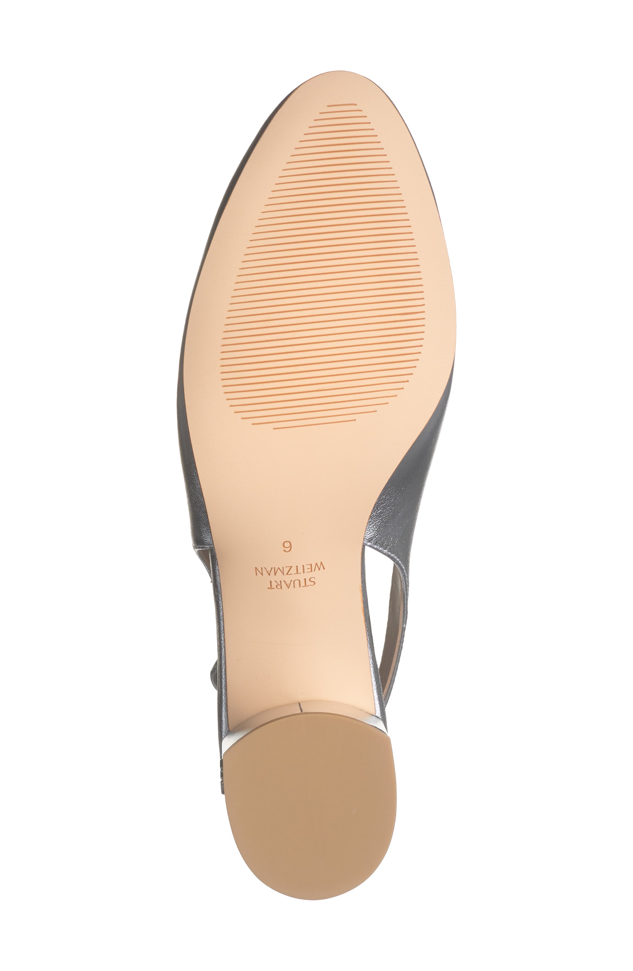 Stuart Weitzman Bridget Slingback Pump, Alternate, color, Silver