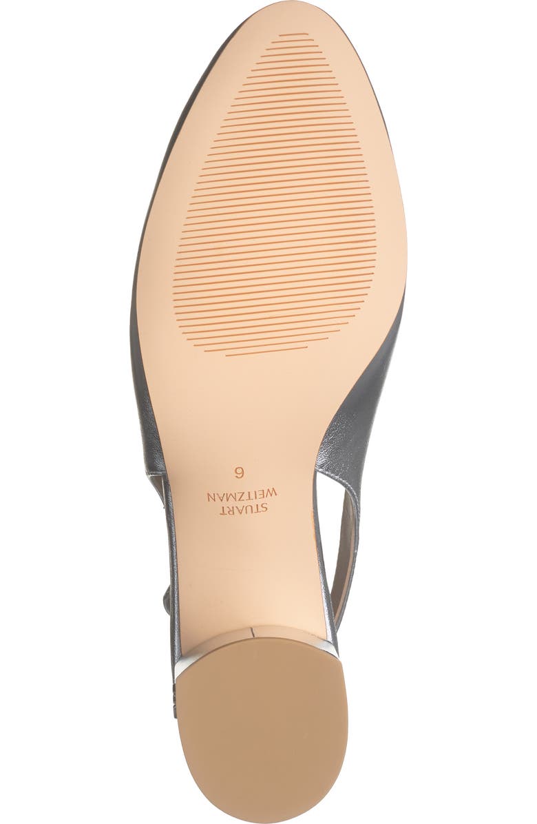 Stuart Weitzman Bridget Slingback Pump, Alternate, color, Silver