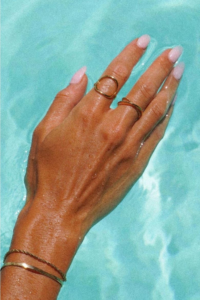Harmony Double Ring, Alternate, color, Gold