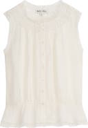 Alex Mill Collette Lace Trim Ruffle Sleeveless Top