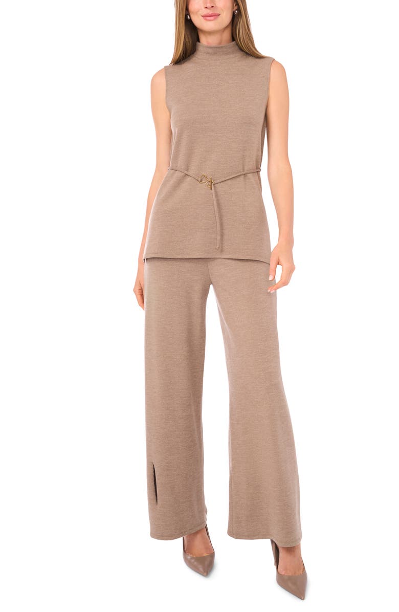 Vince Camuto Wide Leg Pull On Pants, Alternate, color, Nude