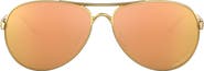 Oakley 59mm Polarized Aviator Sunglasses