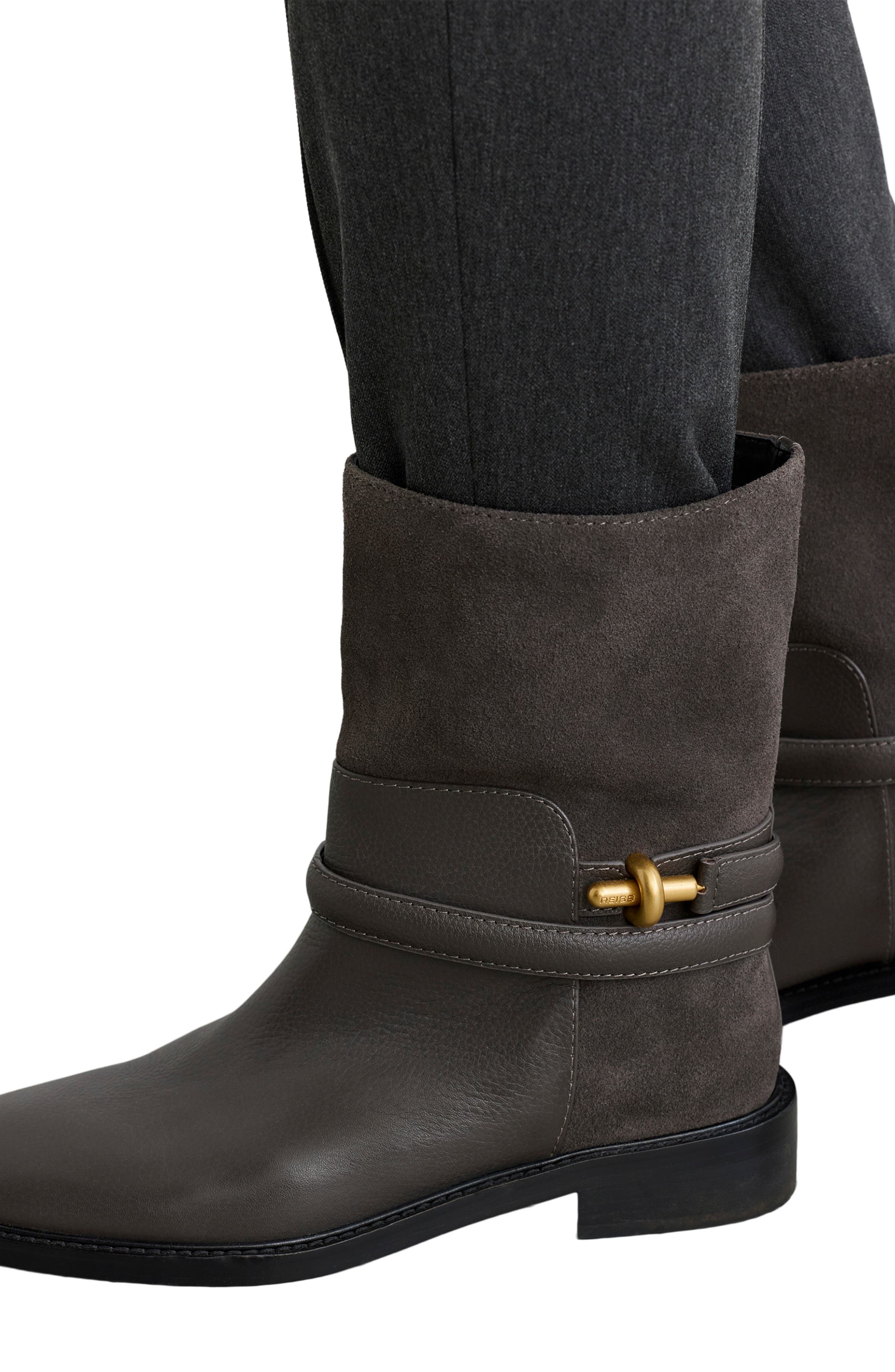 Rosalee Turnlock Ankle Boot, Main, color, GREY
