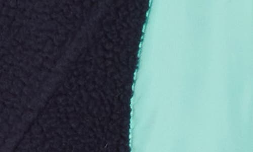 Thread & Supply Polar Fleece Half Snap Pullover In Navy Mint Combo