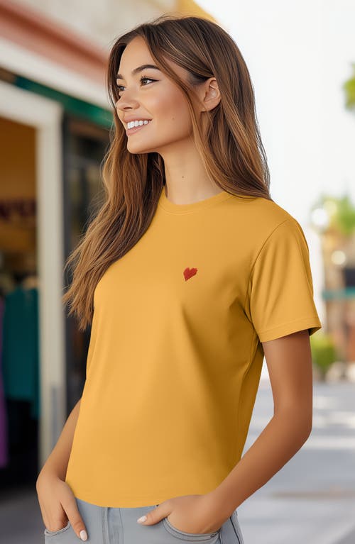 DALIX DALIX WOMENS PIXEL HEART JERSEY RELAXED TEE 