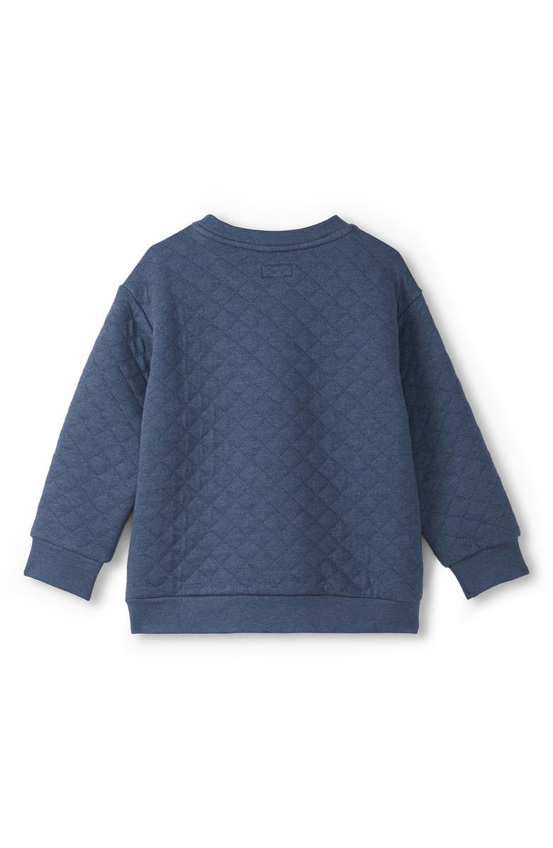 Hatley Kids' Ensign Blue Quilted Crewneck Sweatshirt, Alternate, color, Blue