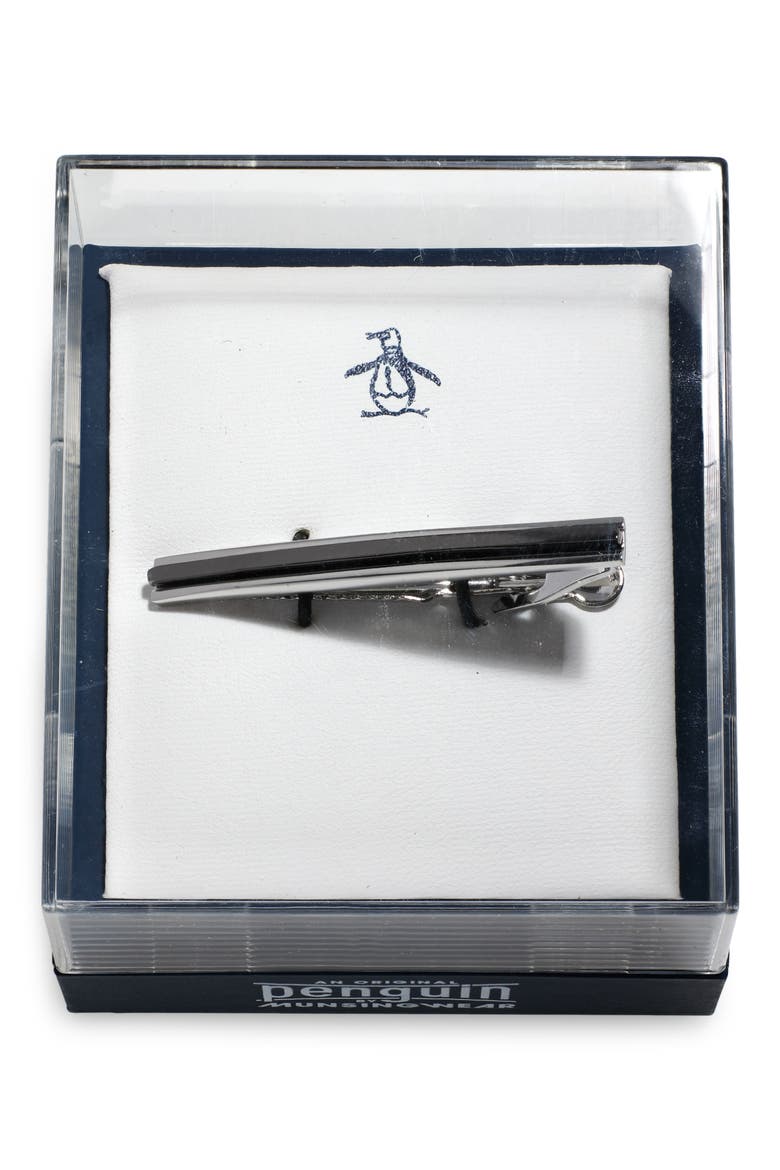 Silver Stripe Tie Bar, Main, color, SILVER