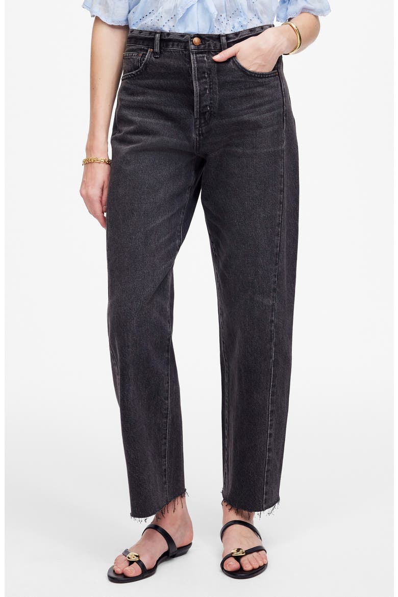 Pieced Barrel Leg Jeans, Main, color, LOCKSIDE WASH