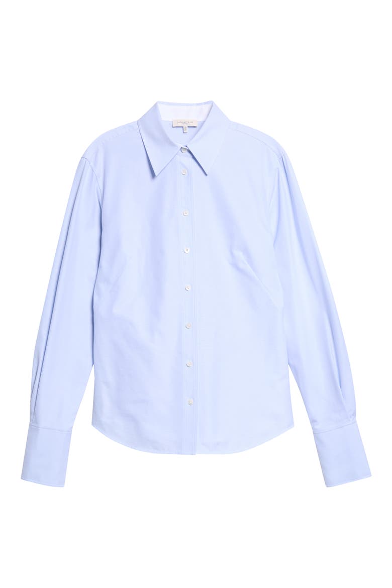 Drop Shoulder Fitted Cotton Shirt, Alternate, color, OXFORD BLUE MULTI