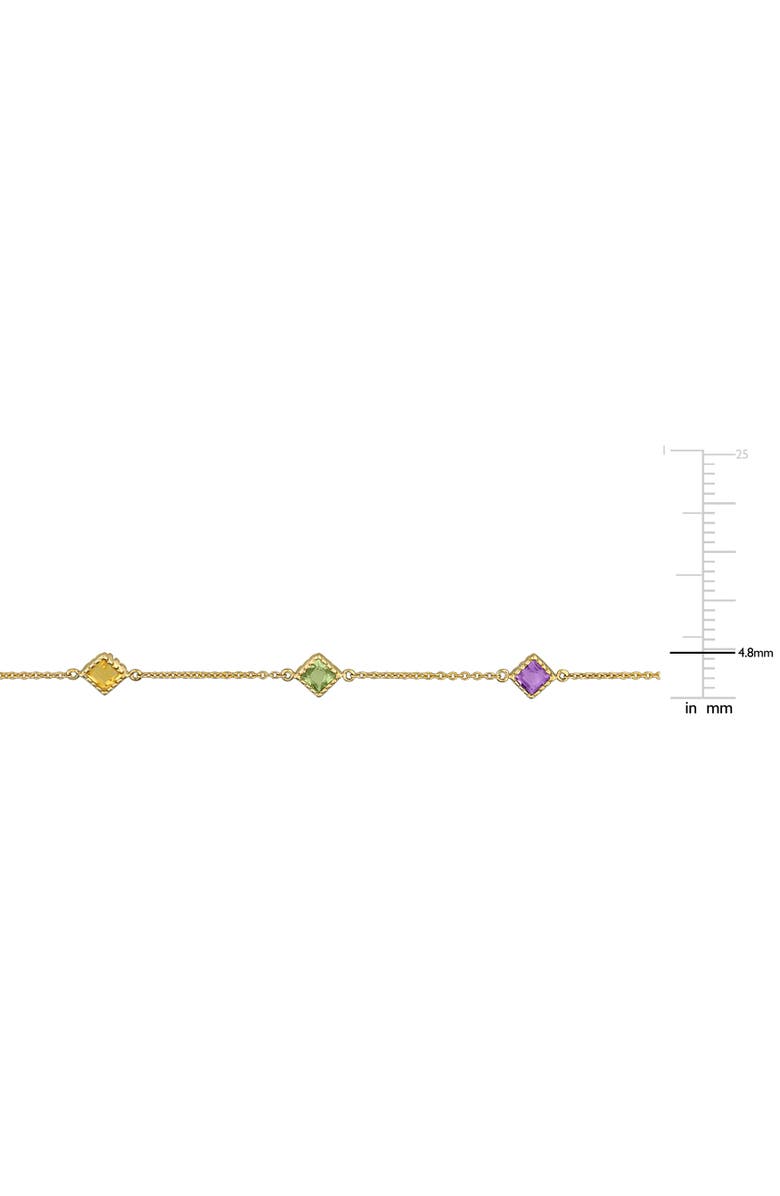 Julianna B. Multi-Gemstone Station Bracelet 10K, Alternate, color, Square