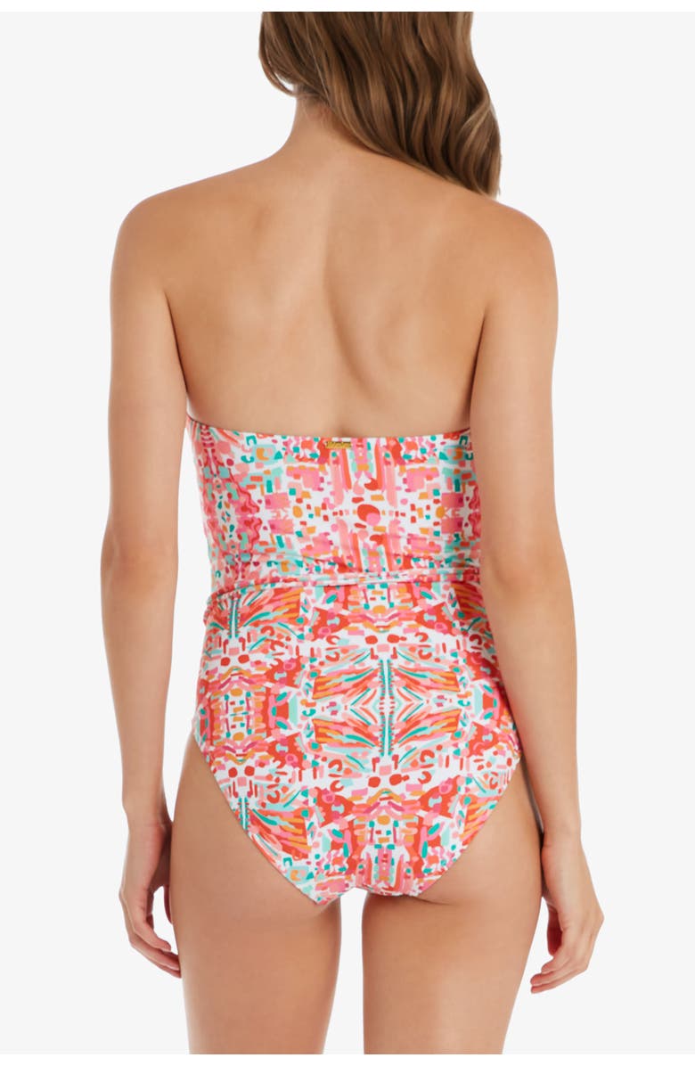 HELEN JON Tassel Belt Bandeau One-Piece, Alternate, color, Jungle De Rio