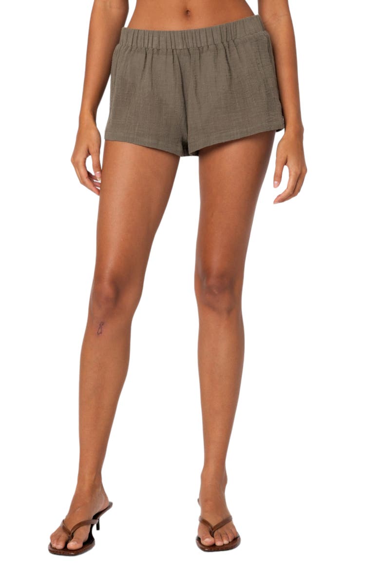 Harleigh Cotton Shorts, Main, color, OLIVE