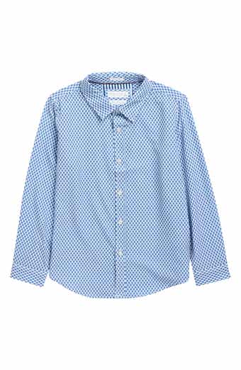 DENIM AND FLOWER Kids' Floral Long Sleeve Button-Up Shirt