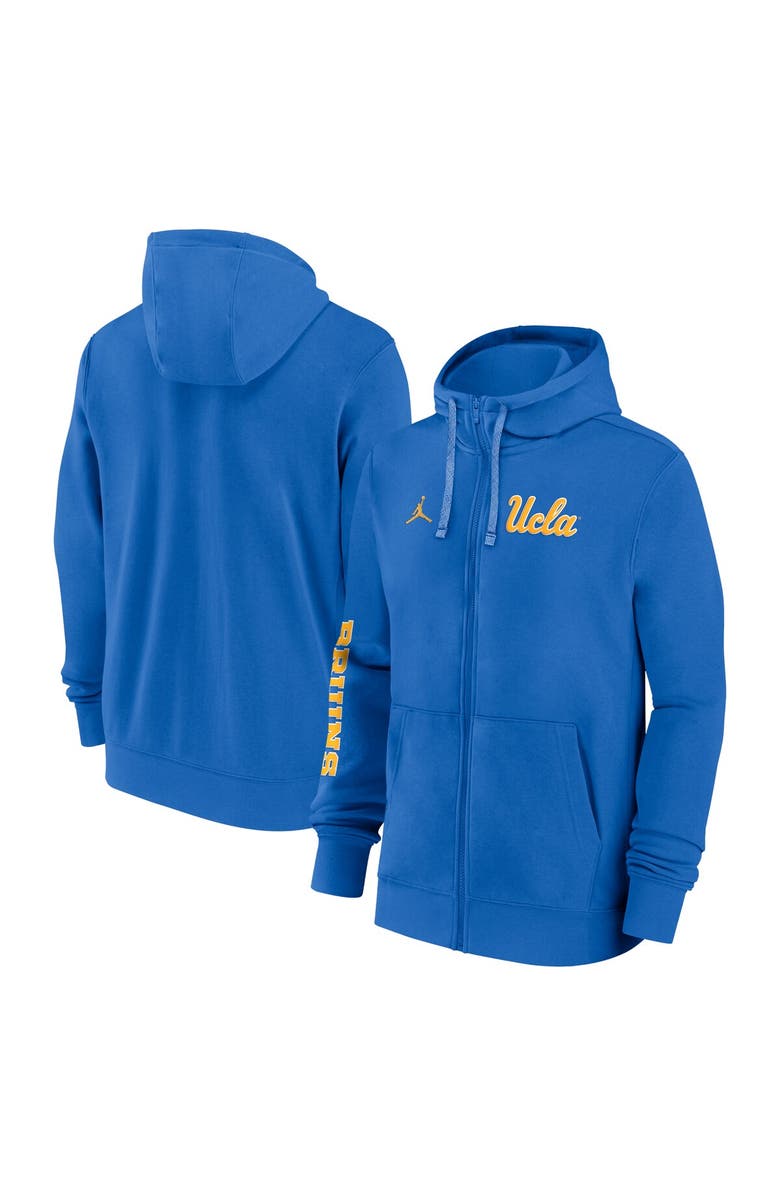 Jordan Brand Men's Jordan Brand Light Blue UCLA Bruins 2024 Sideline Full-Zip Hoodie, Alternate, color, Light Blue