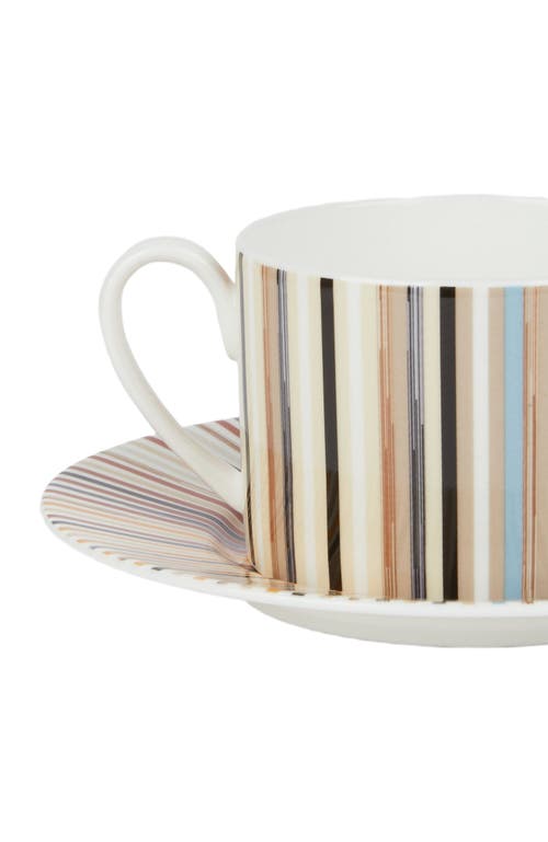 Missoni Home Stripes Jenkins Set Of 2 Tea Cups & Saucers In Multi