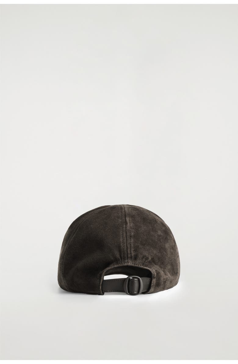 COS Suede Baseball Cap, Alternate, color, Chocolate