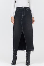 Dear John Vianna Denim Slit Midi Skirt