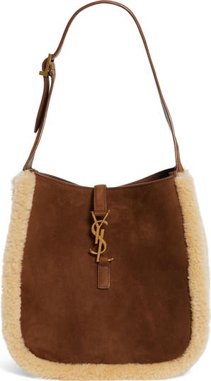 【関税＆送料込み】Saint Laurent Le 5 A 7 Mini Hobo Bag Buy Saint Laurent Le 5 À 7 Mini Hobo Bag 'Brown/Gold