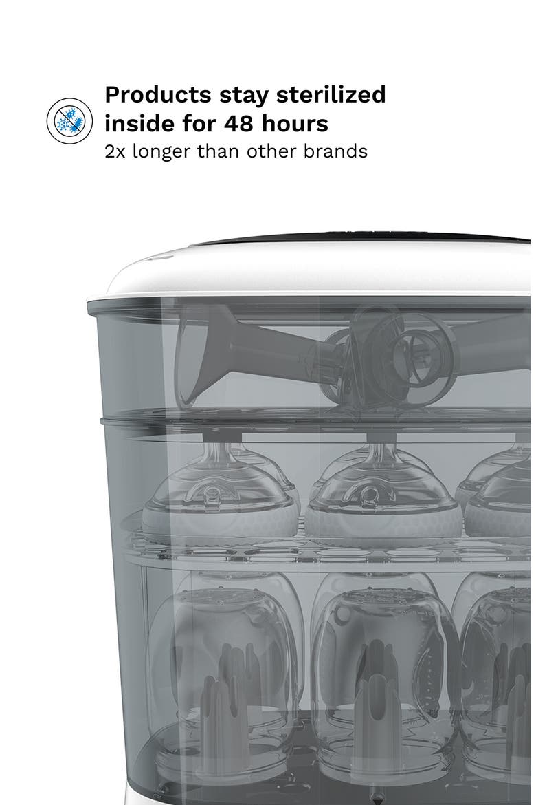 One Step Bottle Sterilizer/Dryer Advanced, Alternate, color, WHITE/BLACK