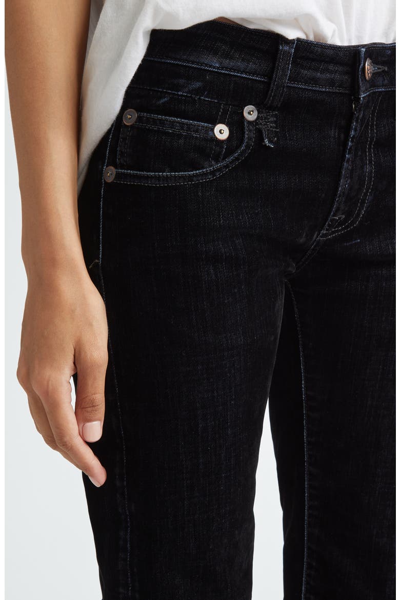 Straight Leg Jeans, Alternate, color, FLOCKED BLACK