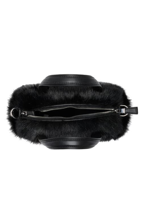 Kate Spade New York Puffed Faux Fur Satchel In Black