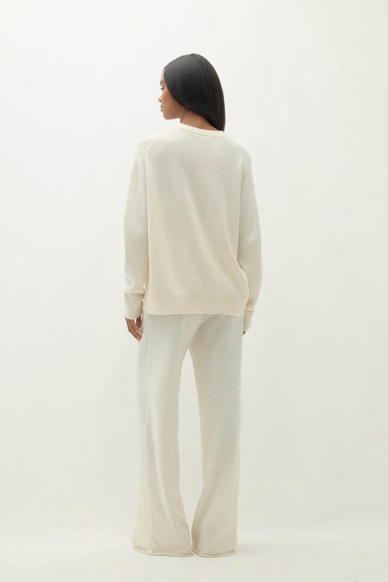 Tammy Cashmere Crewneck Sweater, Alternate, color, Ecru