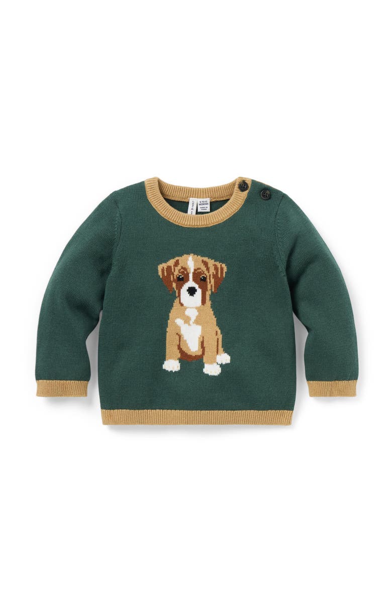 Janie and Jack Baby Dog Sweater, Main, color, 