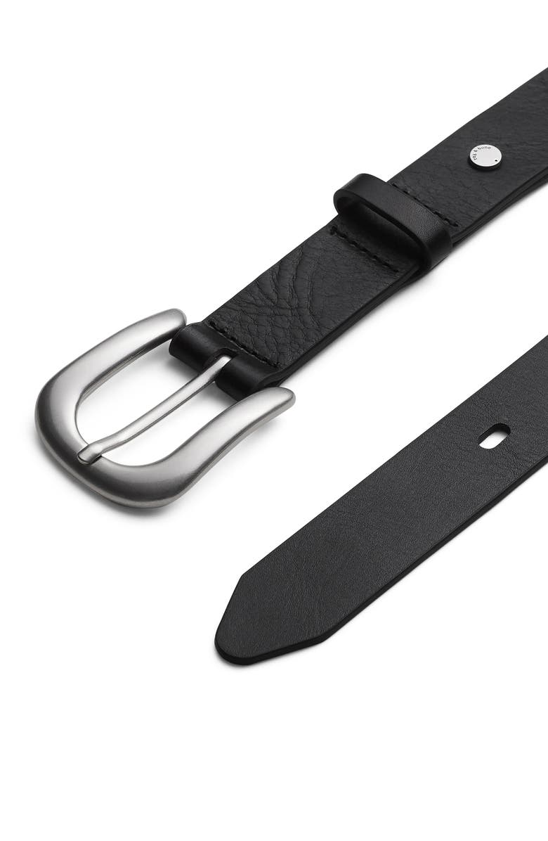 rag & bone Stevie Leather Belt, Alternate, color, Black