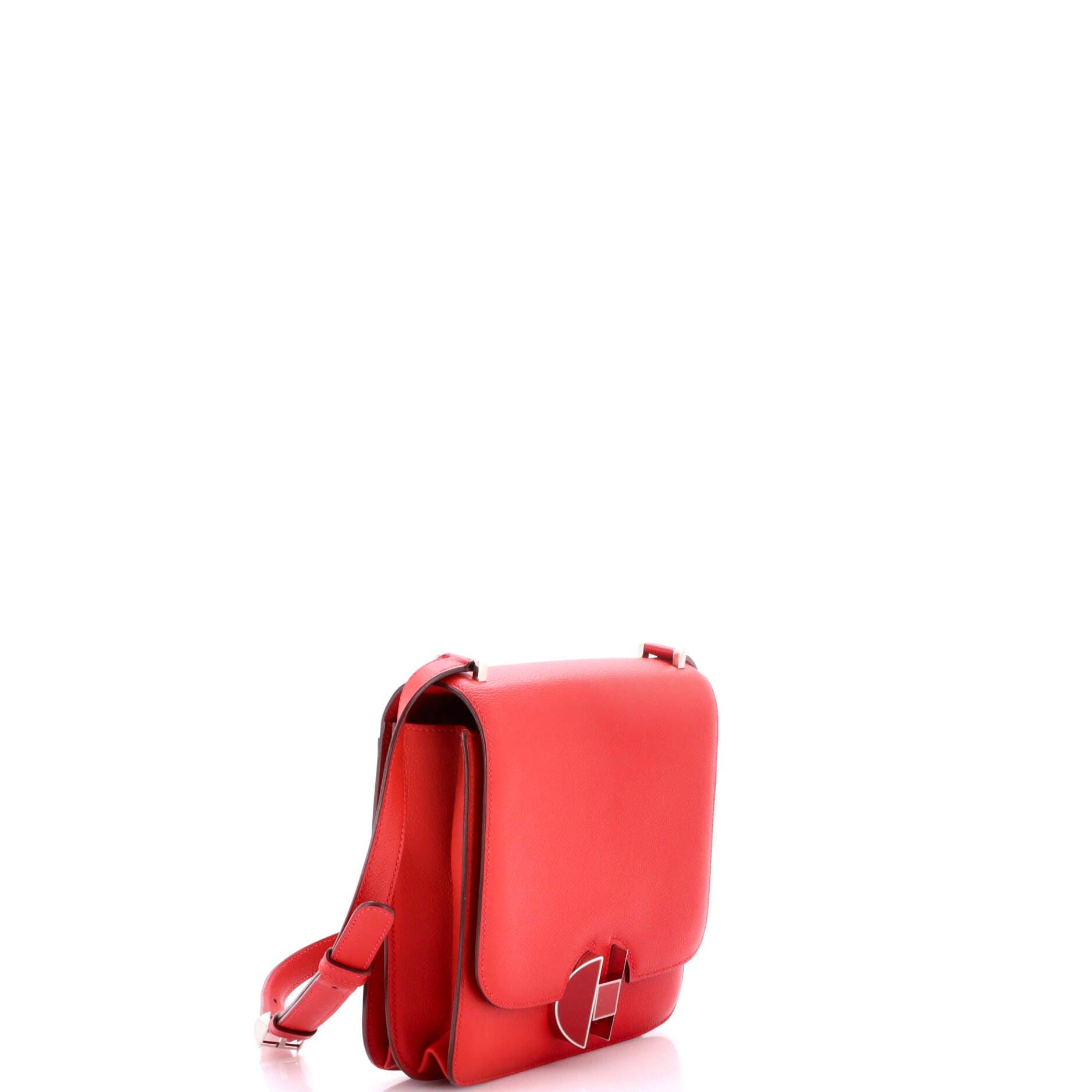 Pre-Owned Hermes 2002 Shoulder Bag Evercolor 20, Alternate, color, Rouge Casaque