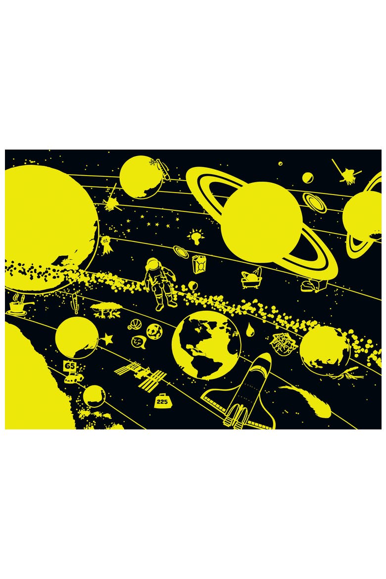 Solar System 60 Piece Glow Puzzle, Alternate, color, Multicolor