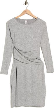 GO COUTURE Long Sleeve Wrap Style Dress