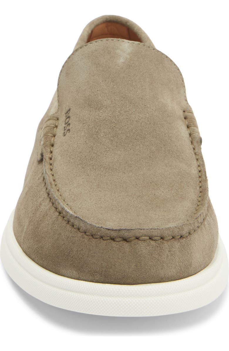 BOSS Sienne Moc Toe Loafer, Alternate, color, Open Green