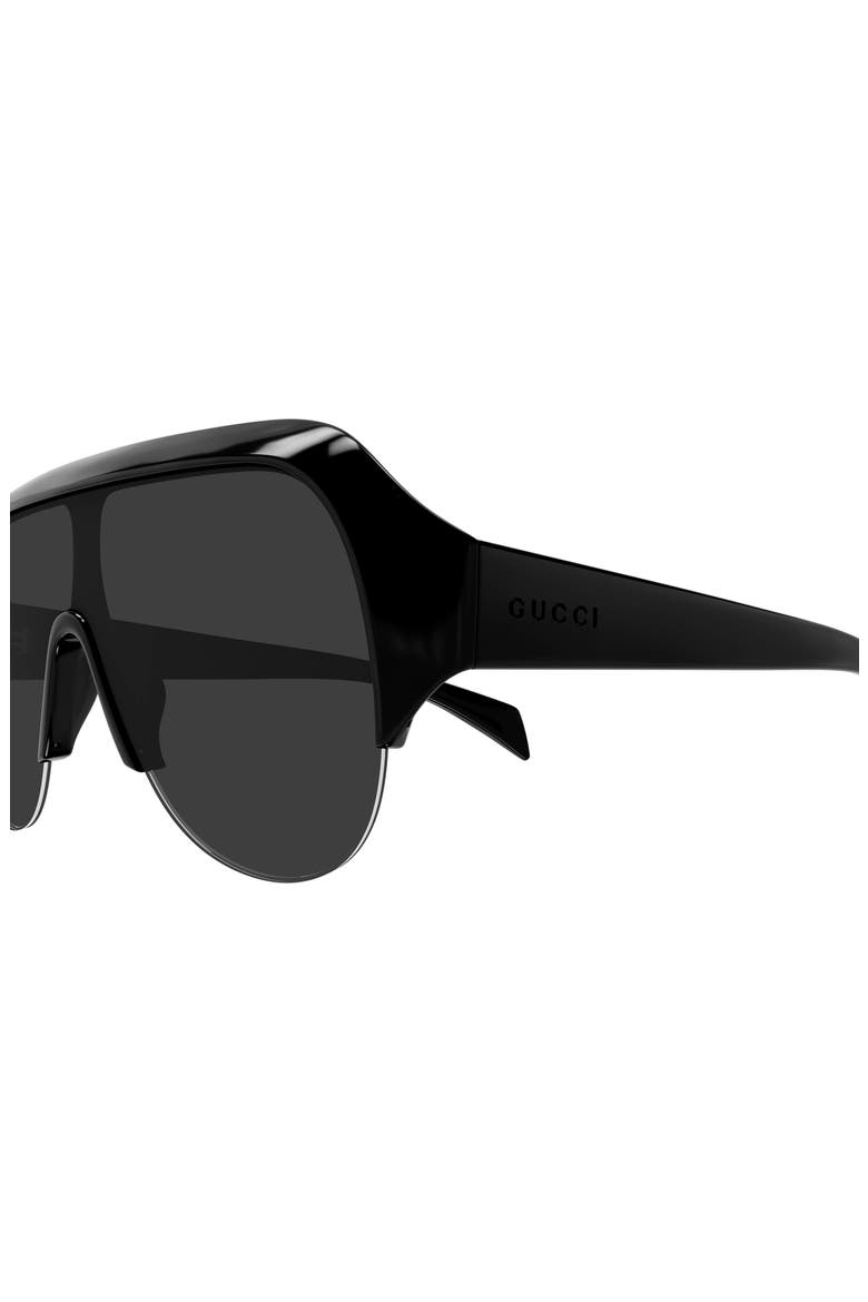 99mm Oversize Shield Sunglasses, Alternate, color, BLACK