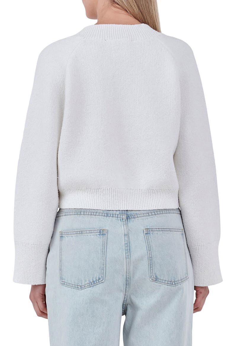 V-Neck Crop Sweater, Alternate, color, CREAM