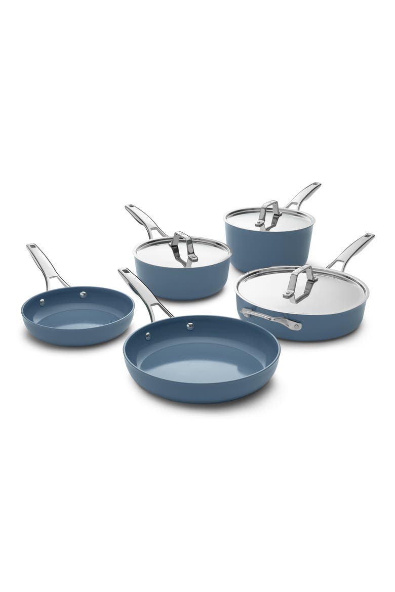 Premier Ceramic Nonstick 8-Piece Cookware Set, Main, color, ALUMINUM/ STAINLESS STEEL