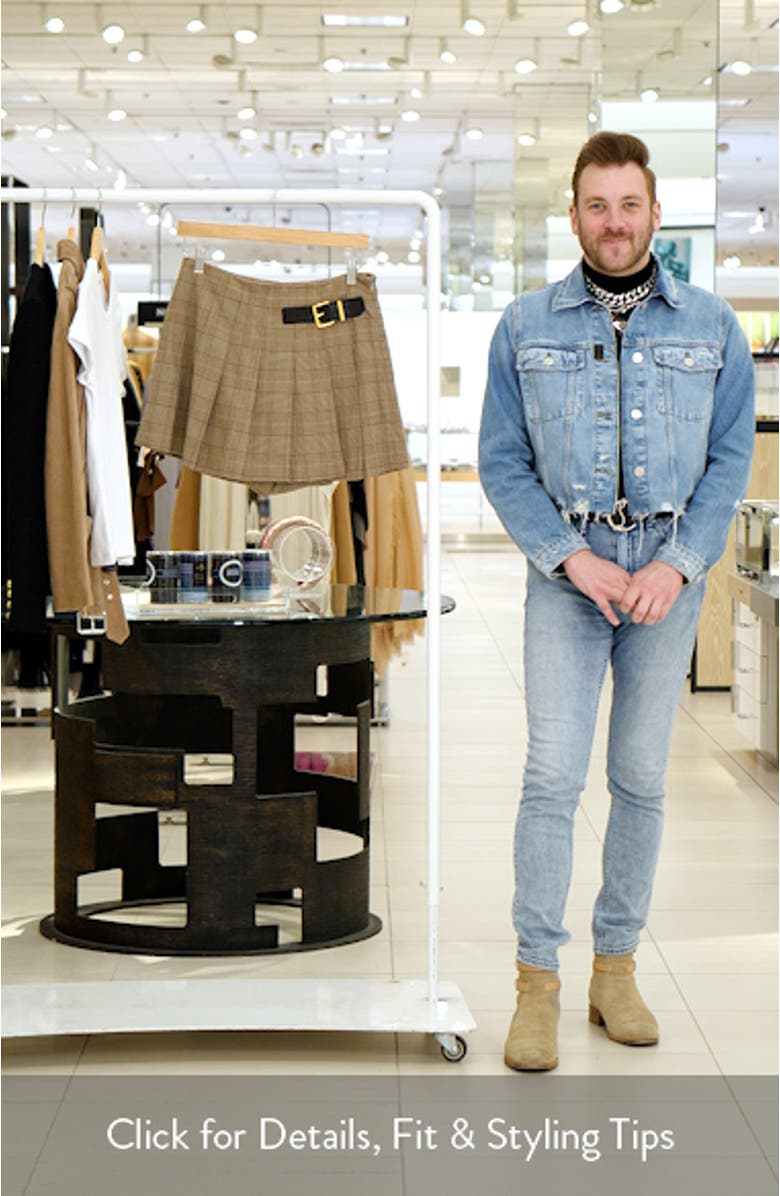 Side Buckle Plaid Pleated Miniskirt, sales video thumbnail