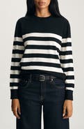 Mavi Jeans Stripe Wool Crewneck Sweater