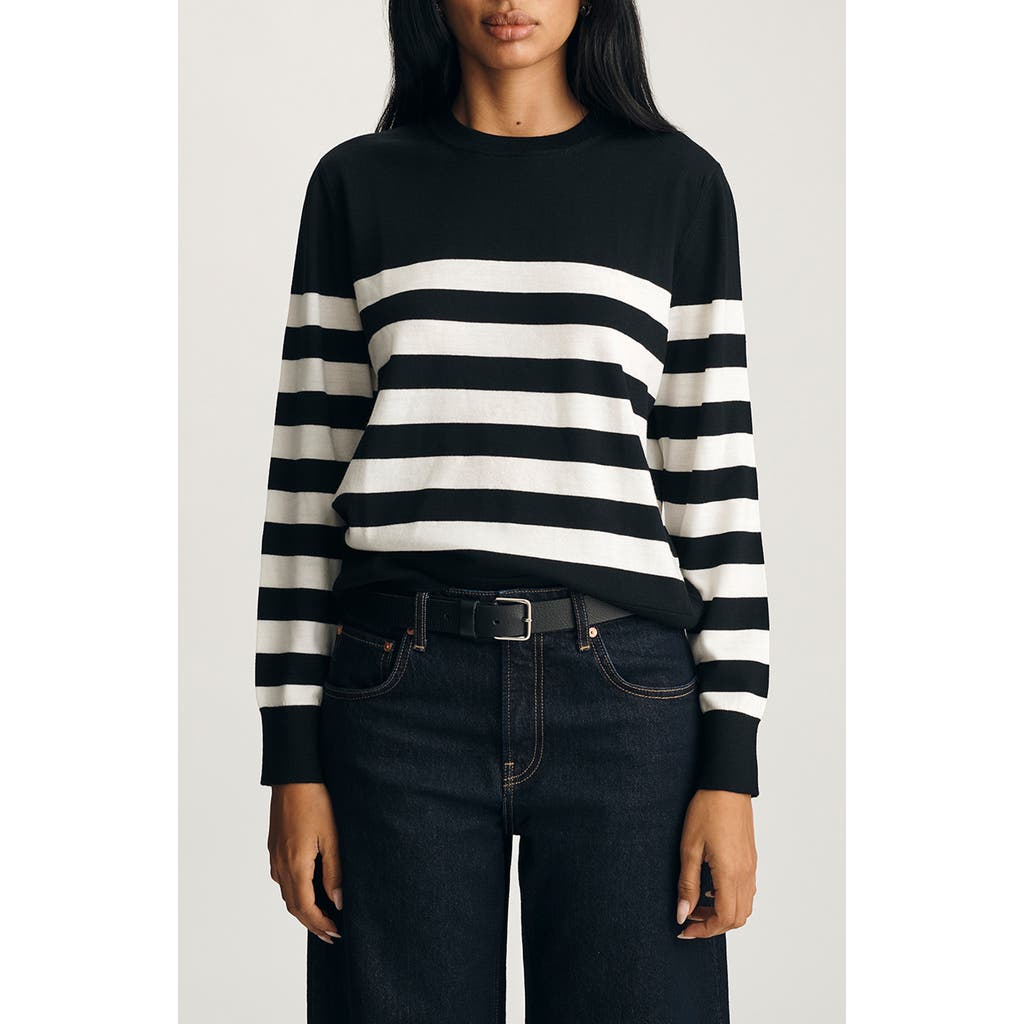 Mavi Jeans Stripe Wool Crewneck Sweater In Multi