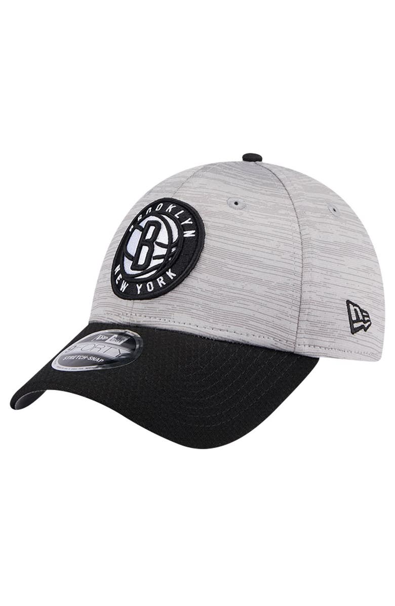 New Era Men's New Era Heather Gray/Black Brooklyn Nets Active Digi-Tech Two-Tone 9FORTY Adjustable Hat, Main, color, Heather Gray