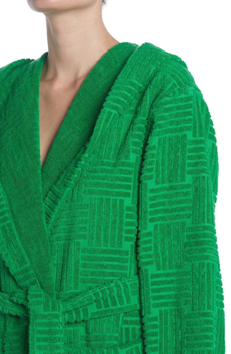 Bottega Veneta Intrecciato Jacquard Cotton Terry Bathrobe, Alternate, color,