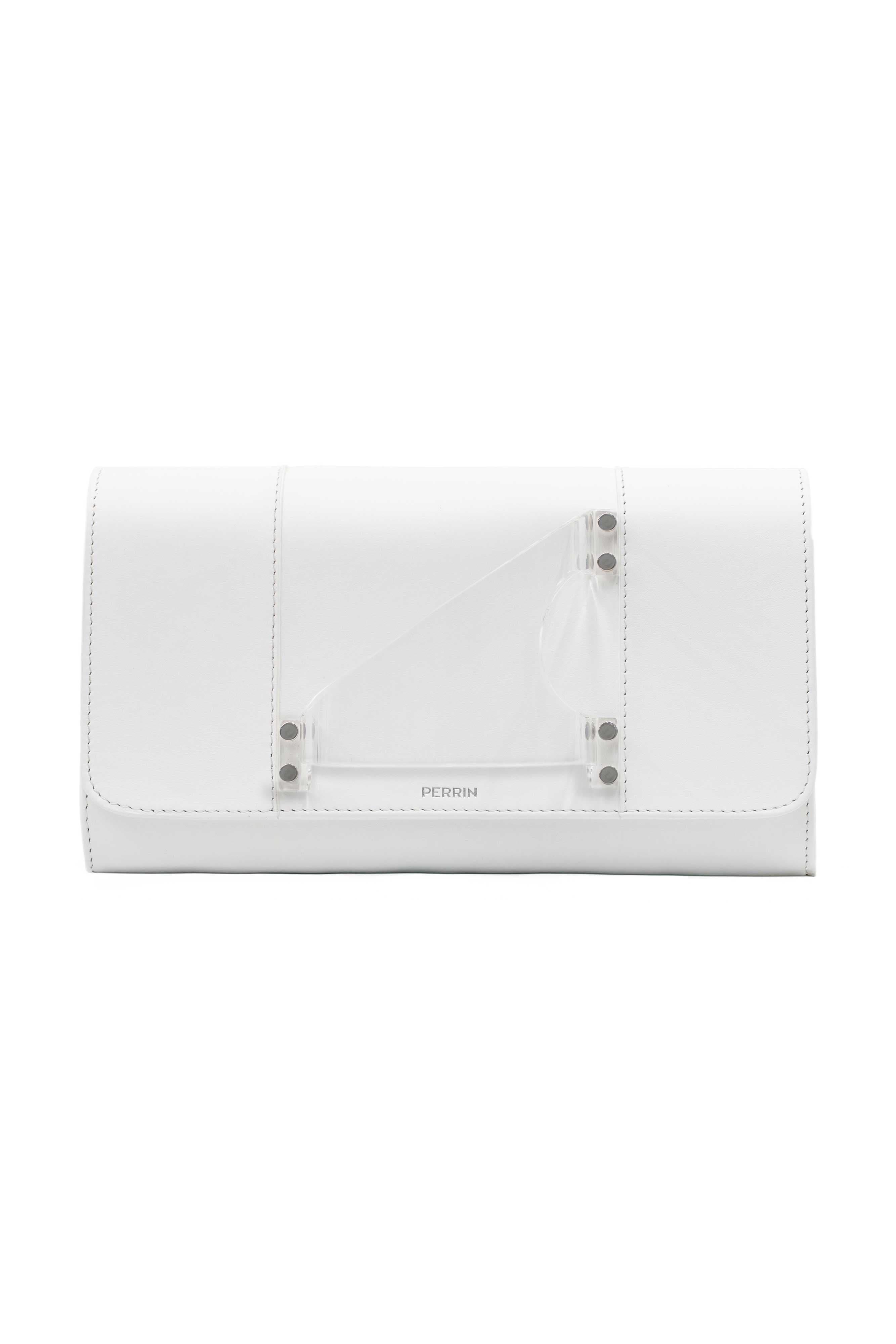 PERRIN PARIS L'Eiffel Clutch Lucid, Main, color, White / Transparent