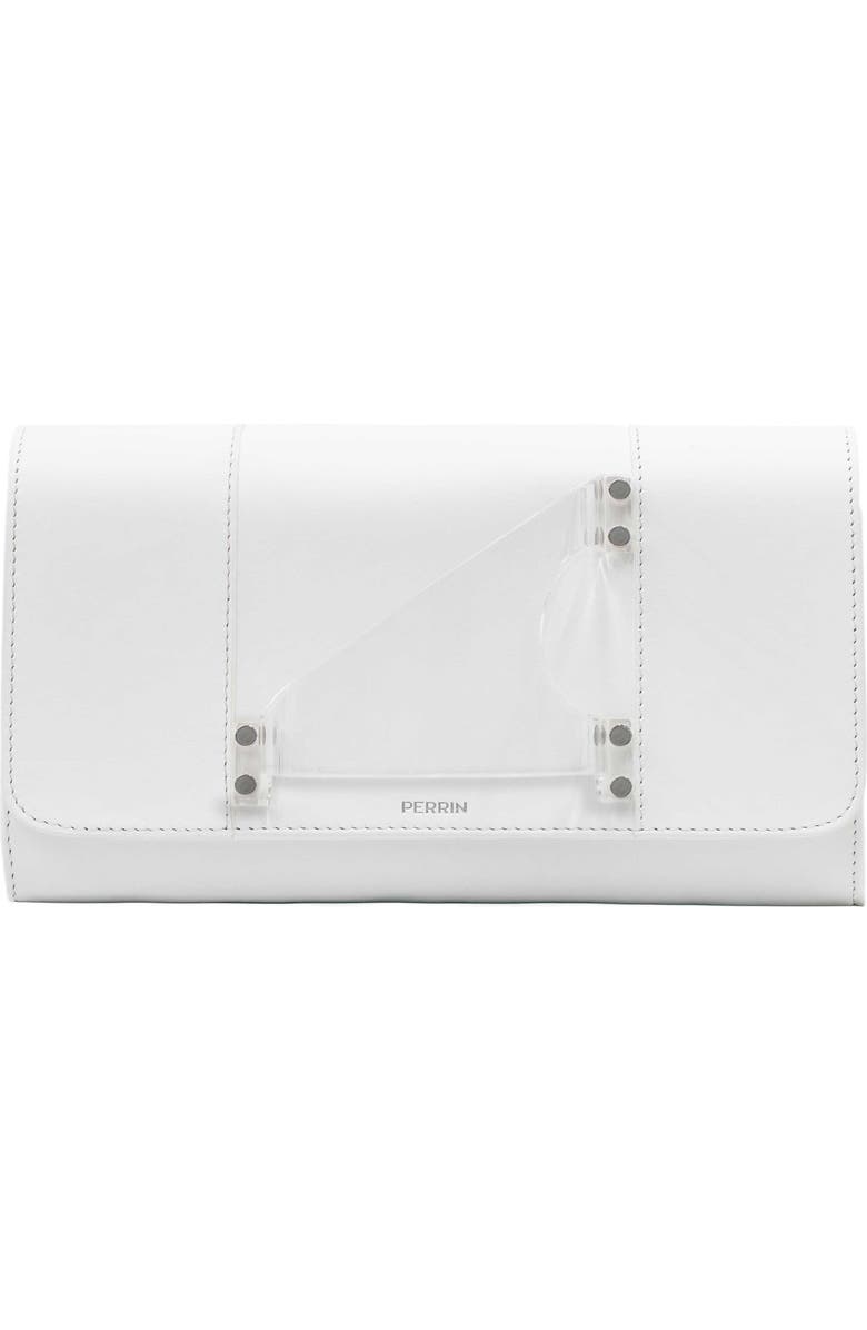 PERRIN PARIS L'Eiffel Clutch Lucid, Main, color, White / Transparent