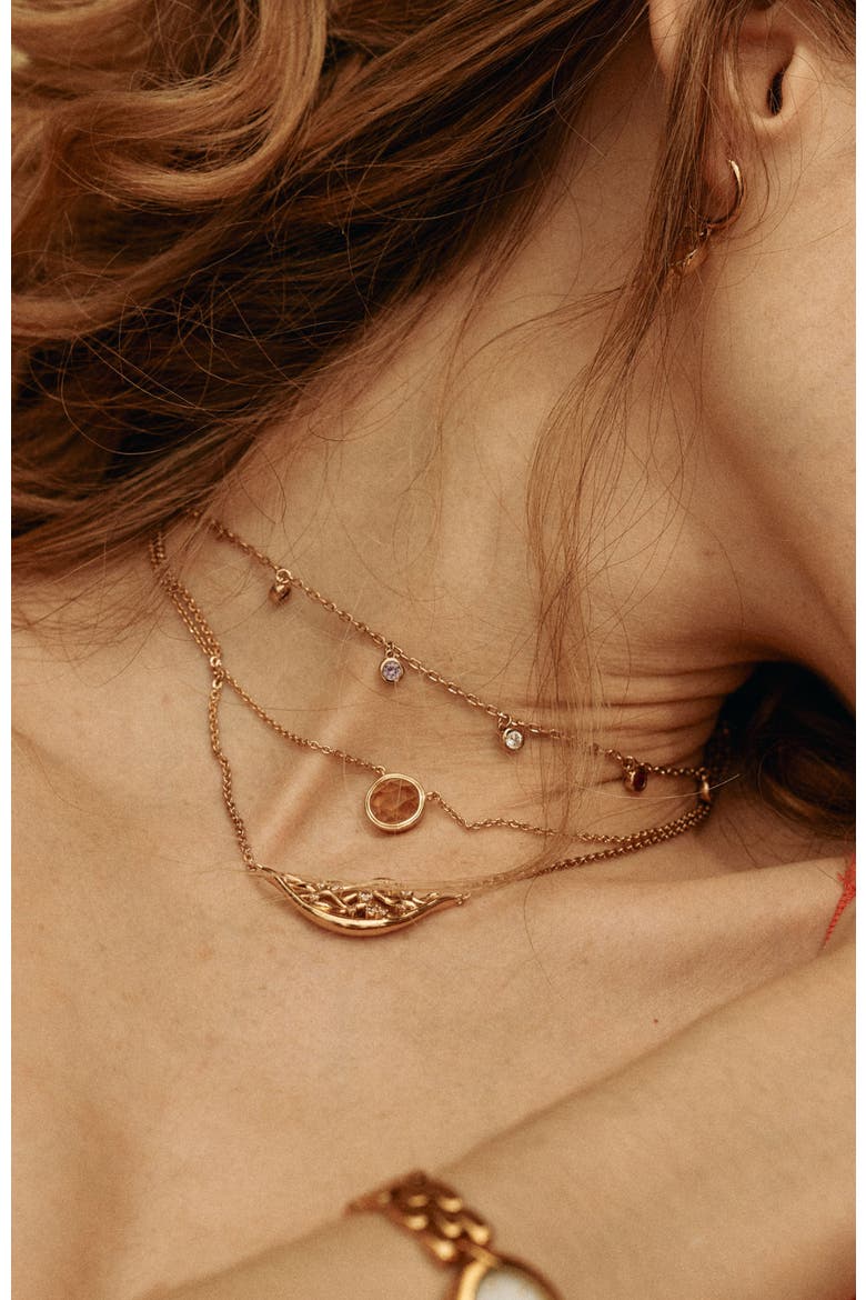 Dawn Star Pendant Necklace, Alternate, color, Gold